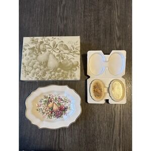 Vintage Avon Nature Bountiful‎ Ceramic Plate And 2 Fragrance Soaps. New In Box.